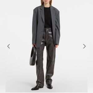 Agolde Charcoal High Rise Leather Pants